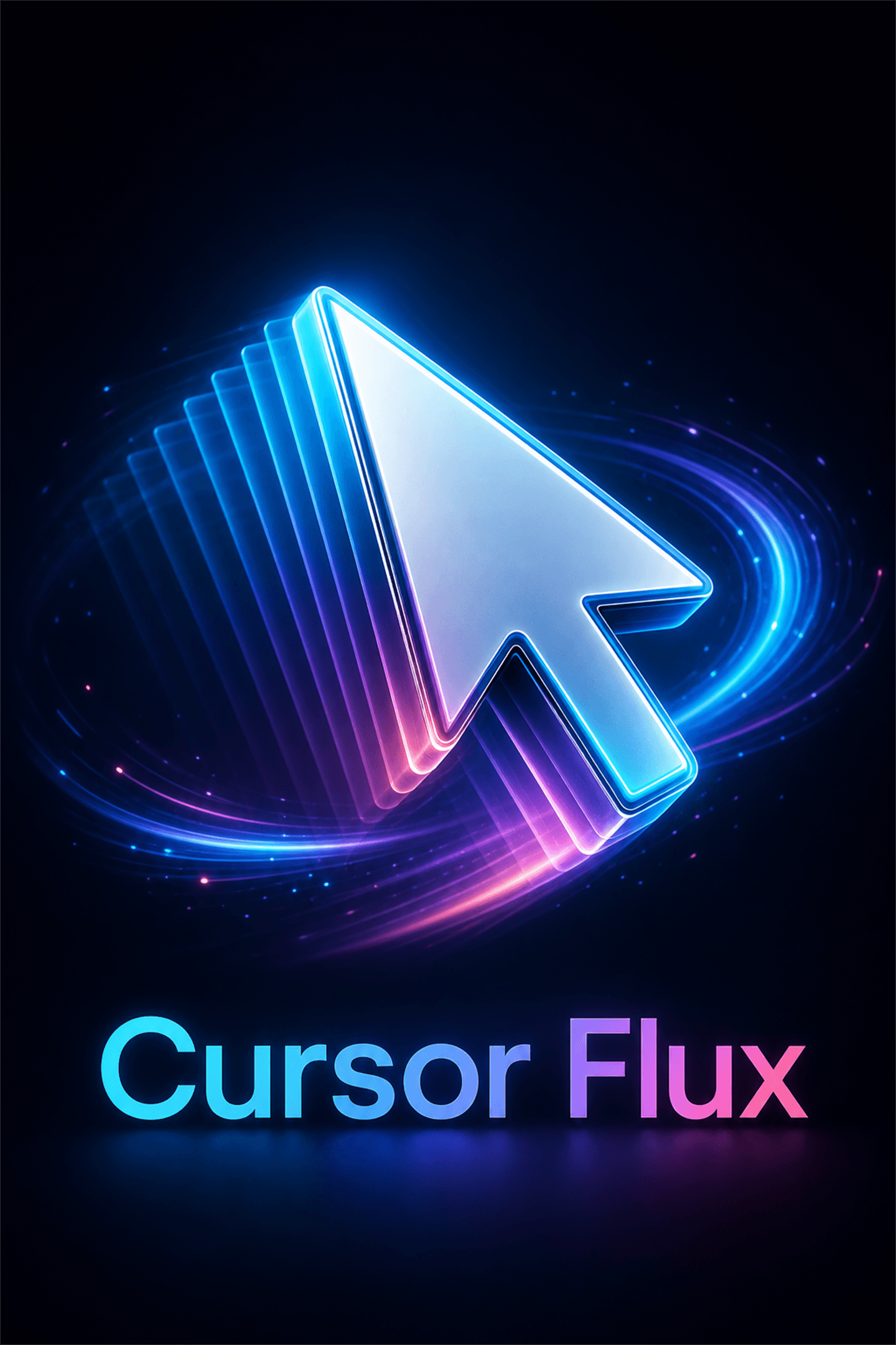 Cursor Flux store artwork showing a glowing cursor trail over a Windows desktop
