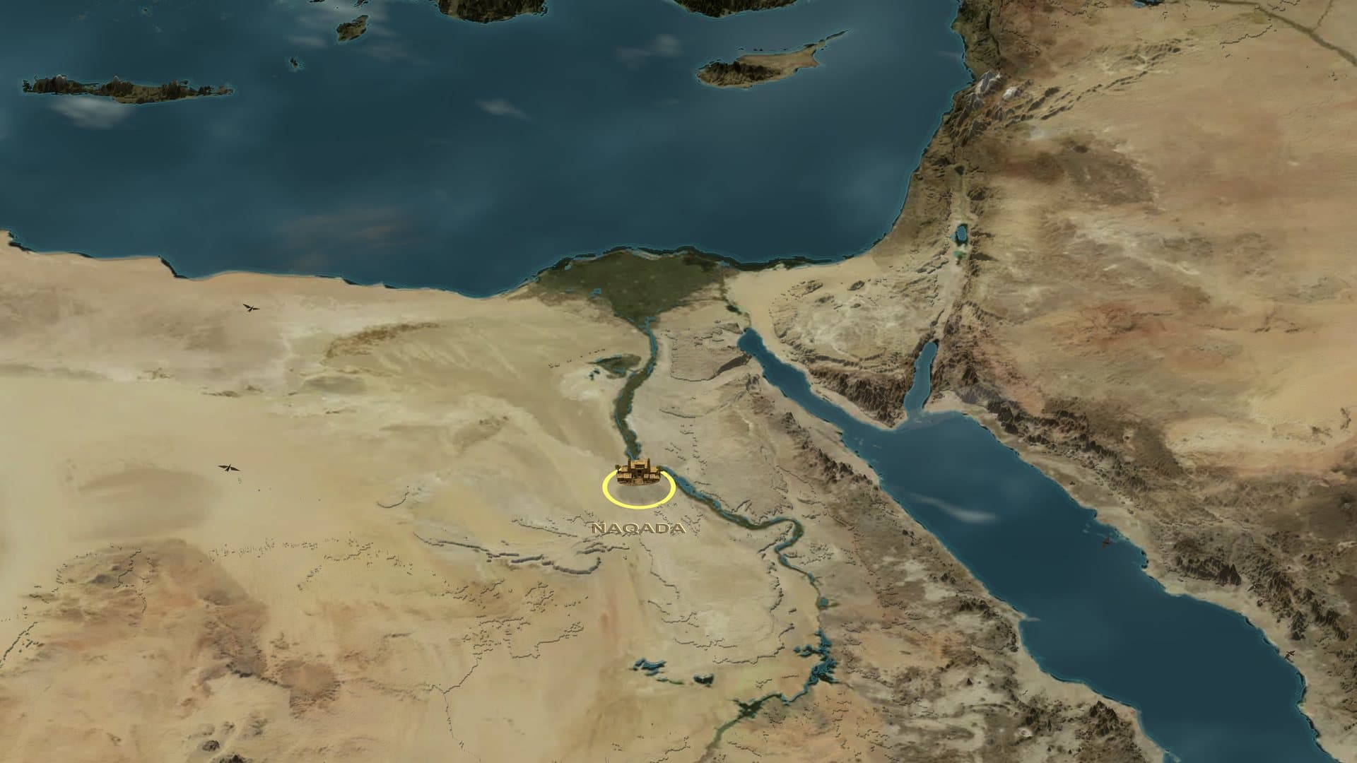 A 3D campaign map of Egypt and the Nile